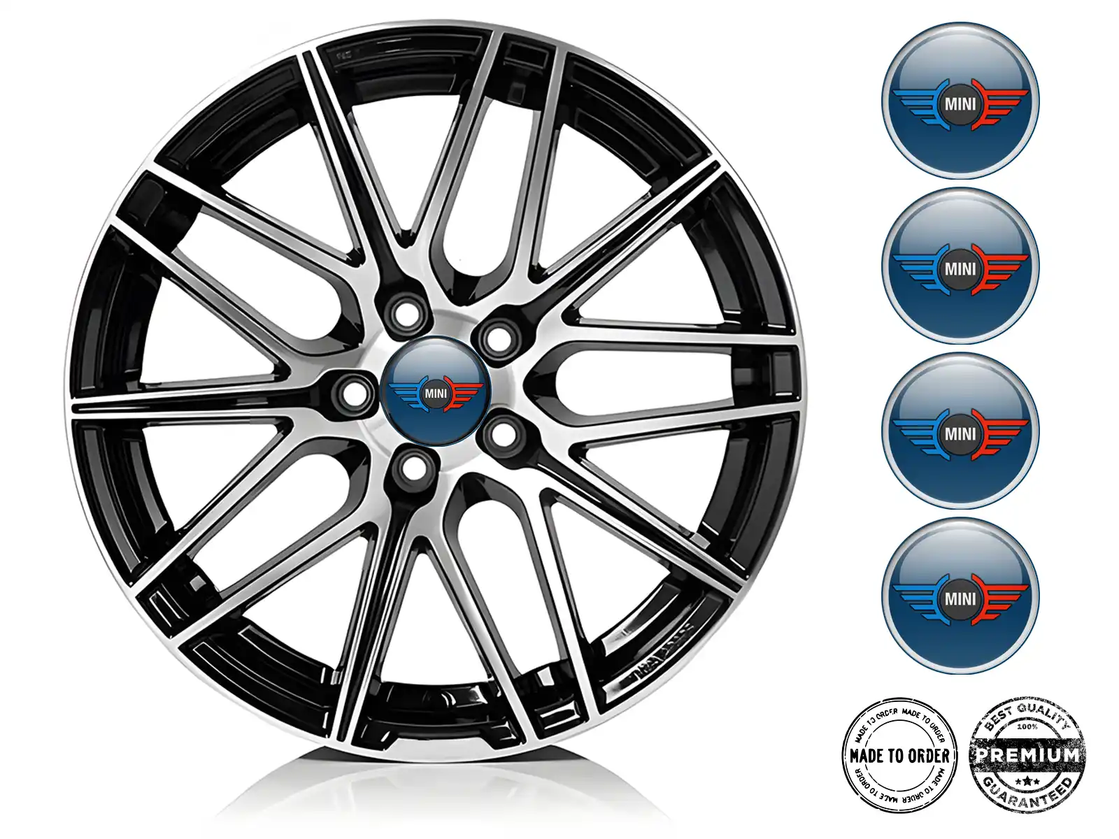 Mini Cooper Sticker on Rims Edition High-Quality Dome Labels